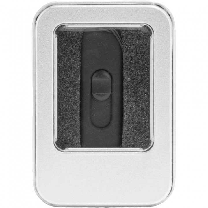 Siyah rubber gövdeli ışıklı logolu 16 GB lazer markalamalı promosyon USB bellek